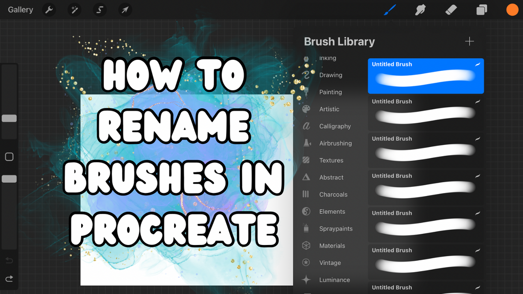 How To Rename Brushes In Procreate